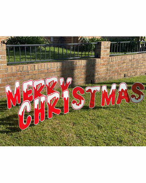 Merry Christmas Yard Letters Corflute 14 Piece