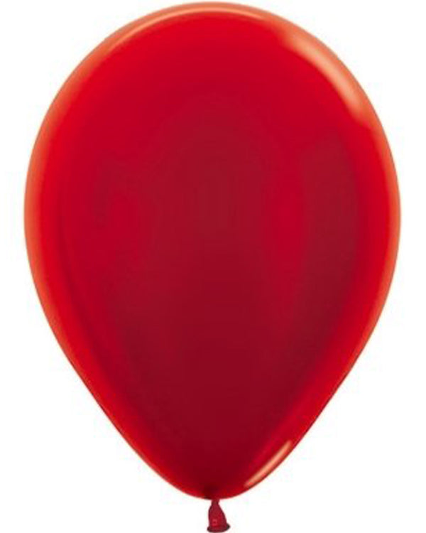 Metallic Red 30cm Latex Balloons Pack of 50