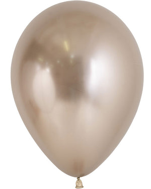 Metallic Reflex Champagne 30cm Latex Balloons Pack of 100