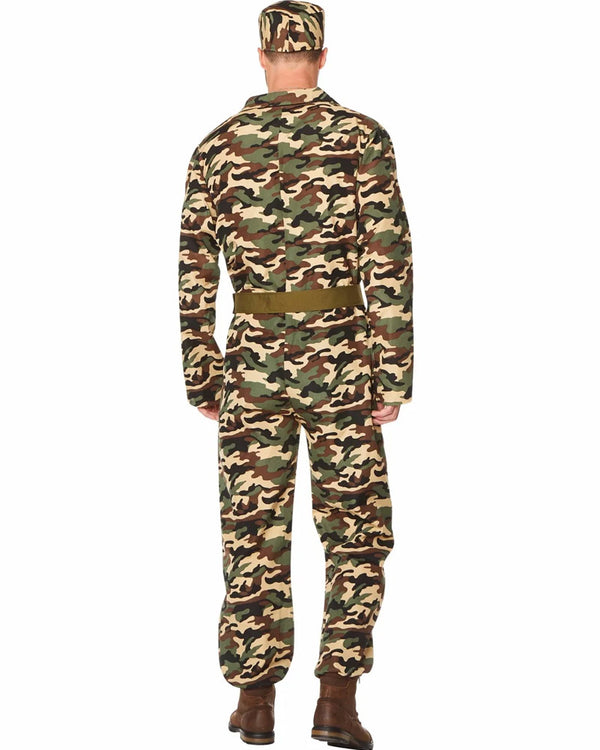 Military Camo Suit Mens Costume