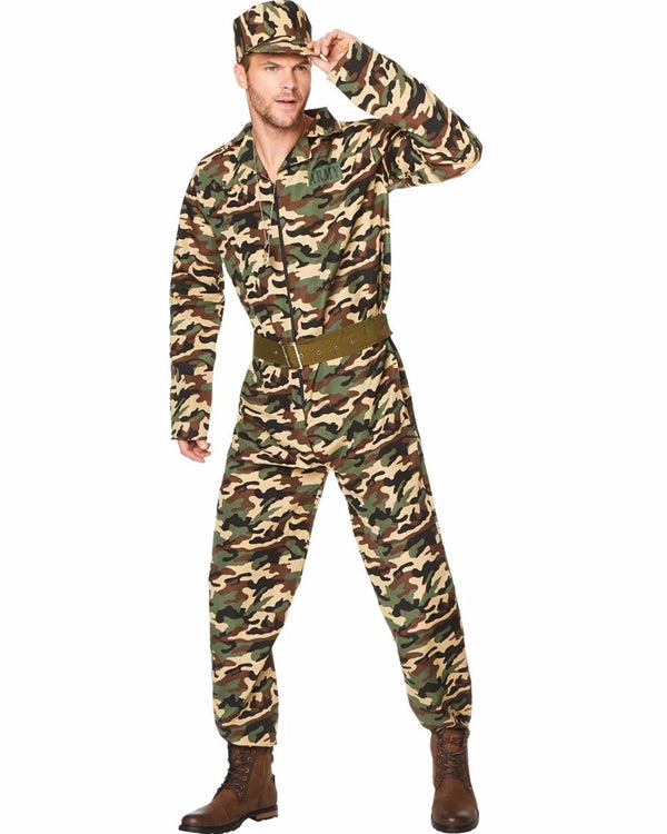 Military Camo Suit Mens Costume