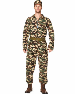 Military Camo Suit Mens Costume