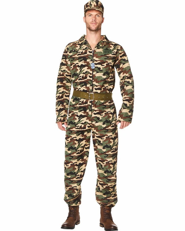 Military Camo Suit Mens Costume