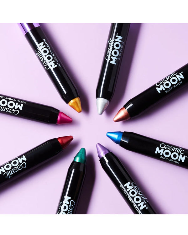 Moon Creations Cosmic Metallic Silver Body Crayon Paint Stick 3g