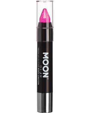 Moon Creations Magenta Neon UV Glitter Body Crayon Paint Stick 3g