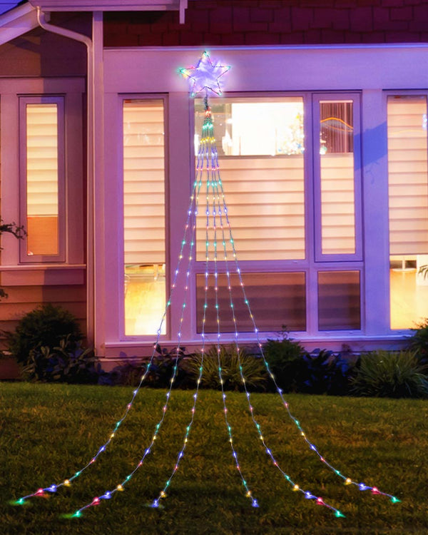 Multicolour LED Waterfall Star 200 Piece 3m