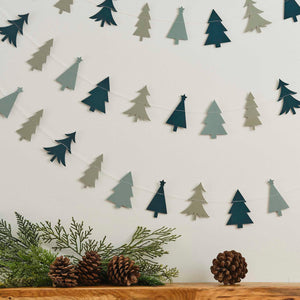 Nordic Noel Christmas Tree Bunting 5m