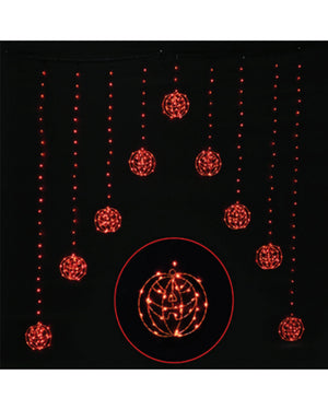 Orange LED Spooky Curtain Lights 1.2m