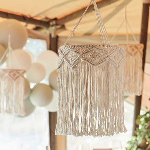 A Touch of Pampas Macrame Chandelier