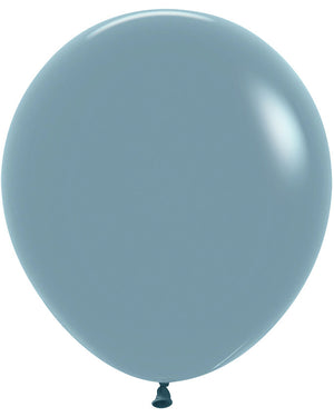 Pastel Dusk Blue 45cm Latex Balloons Pack of 6