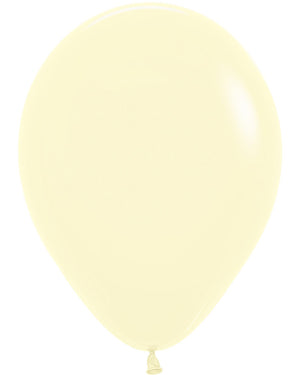 Pastel Matte Yellow 30cm Latex Balloons Pack of 50