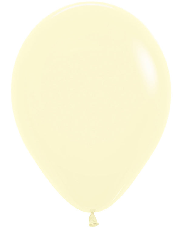 Pastel Matte Yellow 30cm Latex Balloons Pack of 50