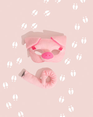 Pig Deluxe Mask and Tail Set