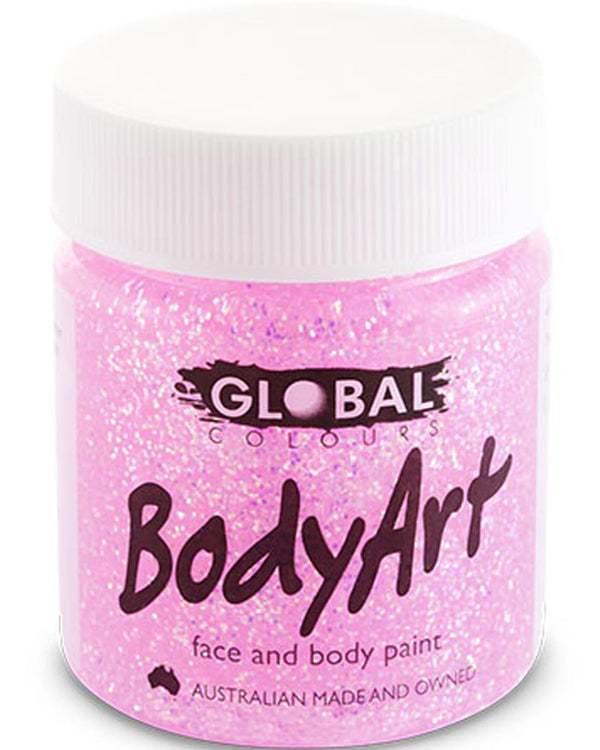 Pink Glitter Face and Body Paint Tub 45ml