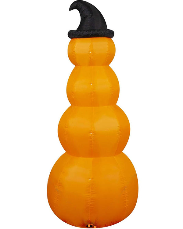 Pumpkin Stacked with Witches Hat Lawn Inflatable 2.4m