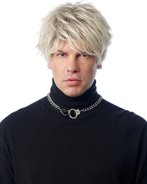 Rap Rocker Short Platinum Blonde Wig