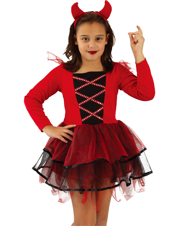 Red Devil Tutu Girls Costume