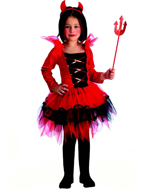 Red Devil Tutu Girls Costume