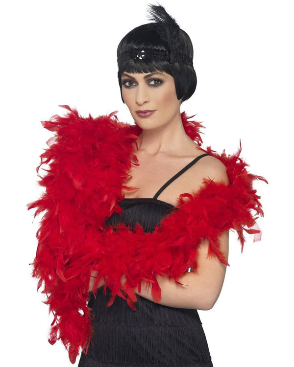 Red Deluxe Feather Boa 1.8m