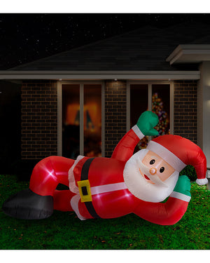 Relaxing Santa Christmas Lawn Inflatable 2.4m