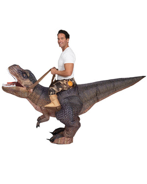 Riding A T Rex Inflatable Adults Costume