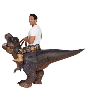 Riding A T Rex Inflatable Adults Costume