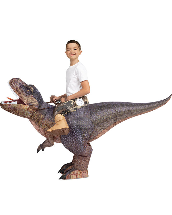 Riding A T Rex Inflatable Boys Costume