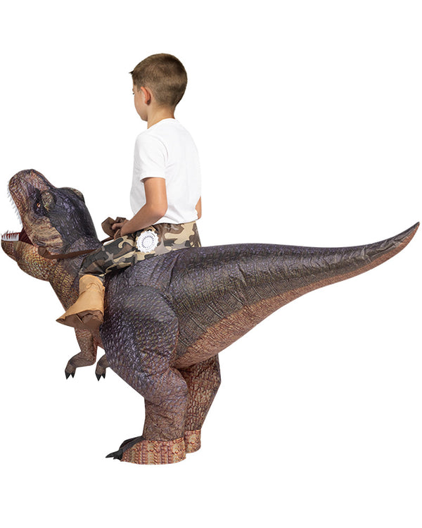 Riding A T Rex Inflatable Boys Costume