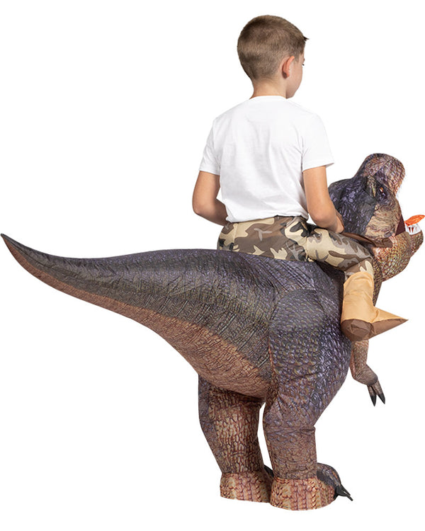 Riding A T Rex Inflatable Boys Costume