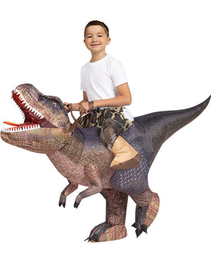 Riding A T Rex Inflatable Boys Costume