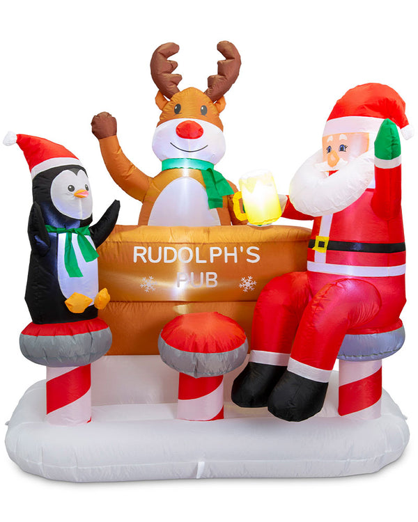 Rudolphs Pub Inflatable Christmas Decoration 1.5m