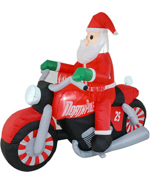 Santa Bikie Christmas Lawn Inflatable 1.8m