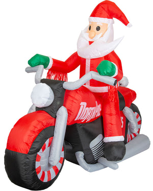 Santa Bikie Christmas Lawn Inflatable 1.8m