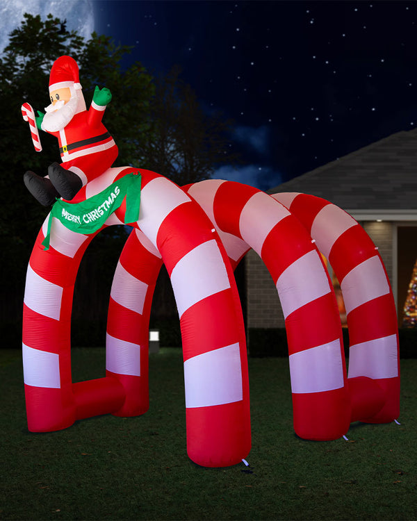 Santa Tunnel Arch Inflatable Christmas Decoration 3.3m