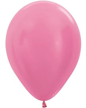 Satin Pearl Fuchsia 30cm Latex Balloons Pack of 50