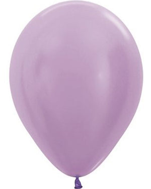 Satin Pearl Lilac 30cm Latex Balloons Pack of 50