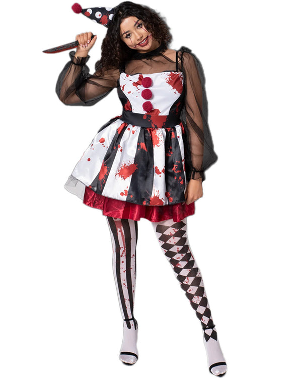 Scary Clown Womens Costume