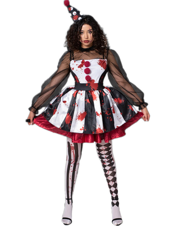 Scary Clown Womens Costume