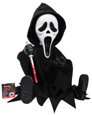 Scream Ghost Face Lives Light Up Animated Sitting Figure