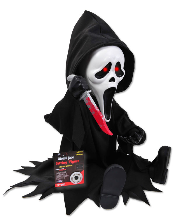 Scream Ghost Face Lives Light Up Animated Sitting Figure