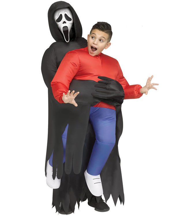 Scream Ghost Face Lives Piggyback Inflatable Kids Costume