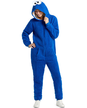 Sesame Street Cookie Monster Adults Opposuit Onesie