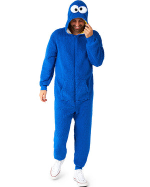 Sesame Street Cookie Monster Adults Opposuit Onesie