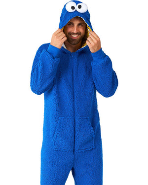 Sesame Street Cookie Monster Adults Opposuit Onesie