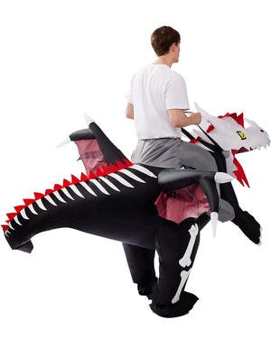 Skeleton Dragon Ride-On Inflatable Adult Costume