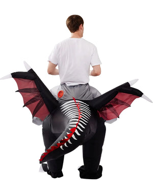 Skeleton Dragon Ride-On Inflatable Adult Costume