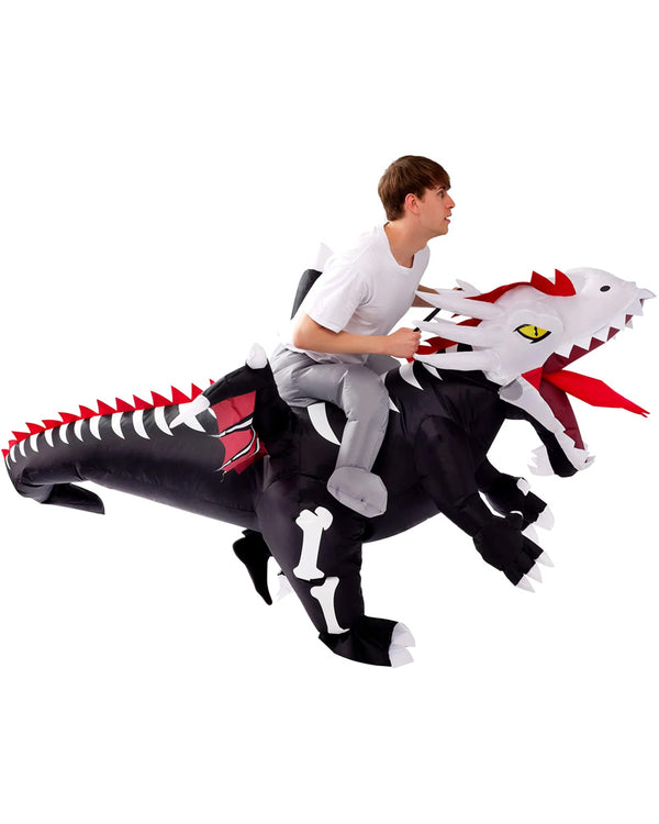 Skeleton Dragon Ride-On Inflatable Adult Costume