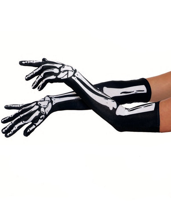 Skeleton Opera Length Gloves