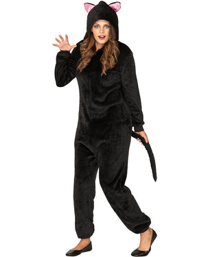 Slinky Black Cat Adults Costume