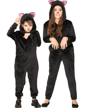 Slinky Black Cat Kids Costume